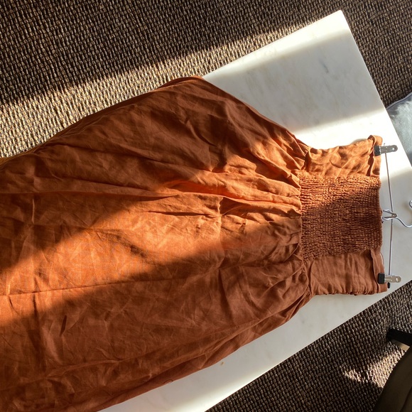 LEXI SPICE LINEN MIDI DRESS - Picture 4 of 4